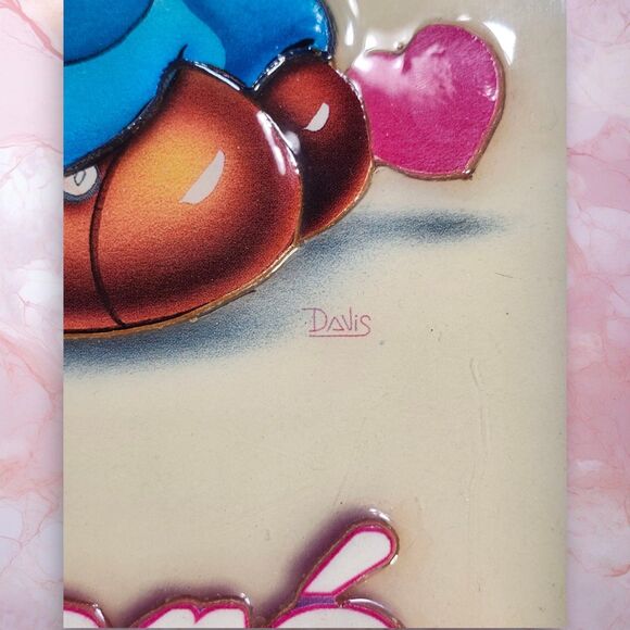 Vintage Spanish “Te Cuidaré Con Amor” 3D Resin Wall Plaque 19x14 Precious Moment - Picture 6 of 10